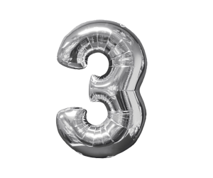 geschenkballon zahl 3 1 