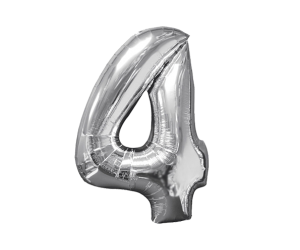 geschenkballon zahl 4 1 