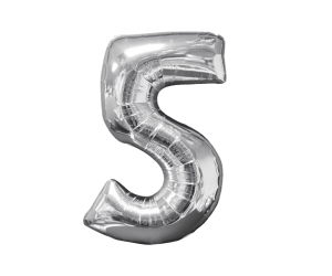 geschenkballon zahl 5 1 