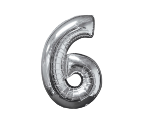 geschenkballon zahl 6 1 