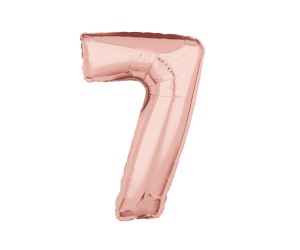geschenkballon zahl 7 rose 1 