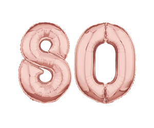 geschenkballon zahl 80 rose 1