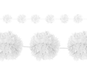 girlande pompons weiss