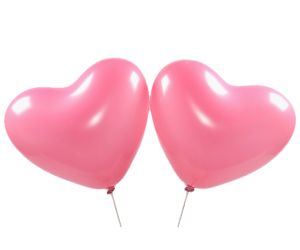 Herzballons rosa