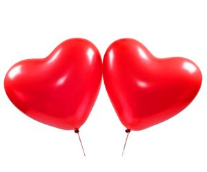 Herzballons rot