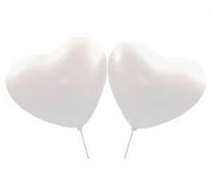 Herzballons weiss