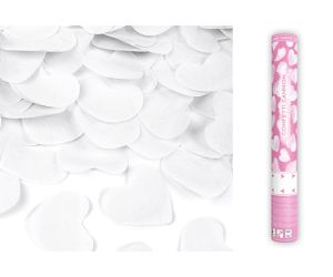 konfettikanone herz weiss 