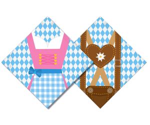 oktoberfest servietten dirndl 