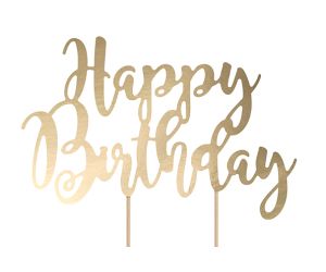 tortendeko happybirthday gold 1 