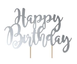 tortendeko happybirthday silber 1 