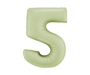 Zahlenballon 5 olive Satin