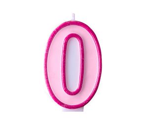 zahlenkerze 0 rosa 1 