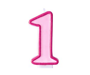 zahlenkerze 1 rosa 1 