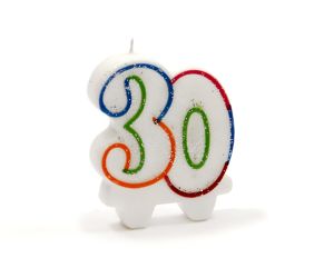 zahlenkerze 30 1