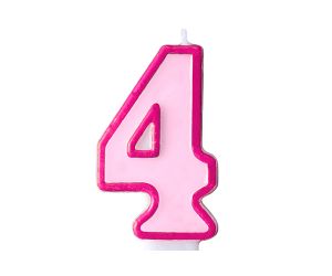 zahlenkerze 4 rosa 1 