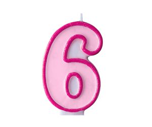zahlenkerze 6 rosa 1 