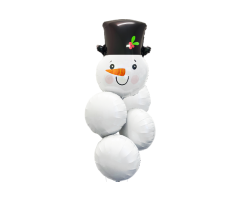 Ballon-Bouquet Schneemann