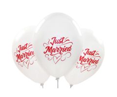 Just Married Ballons weiss