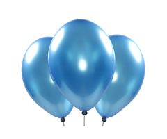 Metallic-Ballons blau