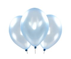 Metallic-Ballons hellblau