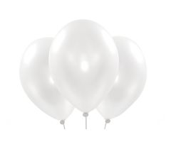 Metallic-Ballons weiss