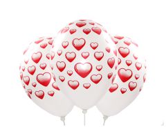 Herzchen Ballons weiss