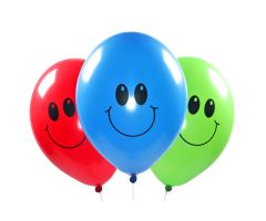 Smiley Ballons assortiert