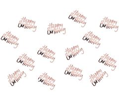 deko konfetti birthday rosegold 
