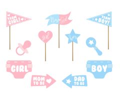 gender reveal selfie set 1 