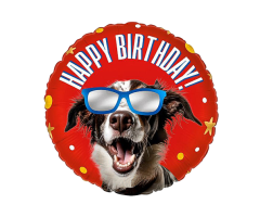 Hund Happy Birthday Ballon