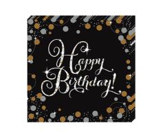 happy birthday elegant servietten 