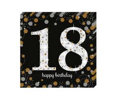 happy birthday elegant servietten 18 