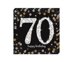 happy birthday elegant servietten 70 