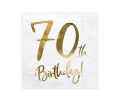 happy birthday elegant servietten 70 gold 1 