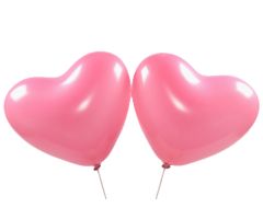 Herzballons rosa