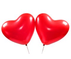 Herzballons rot
