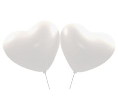 Herzballons weiss