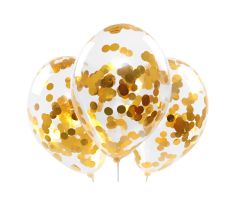 konfettiballons gold 1 