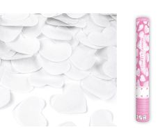 konfettikanone herz weiss 