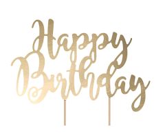 tortendeko happybirthday gold 1 