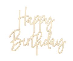 tortendeko happybirthday holz 