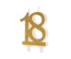 zahlenkerze 18 gold 1 