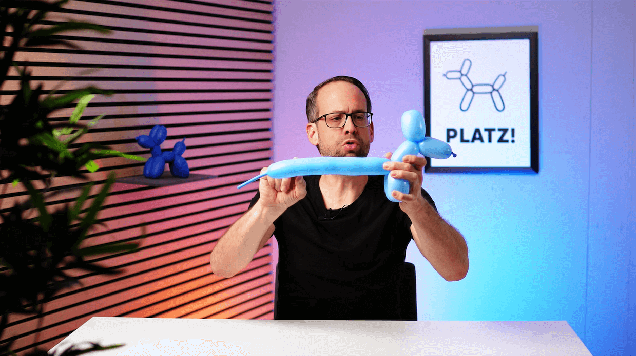 Körper des Hundeballons formen