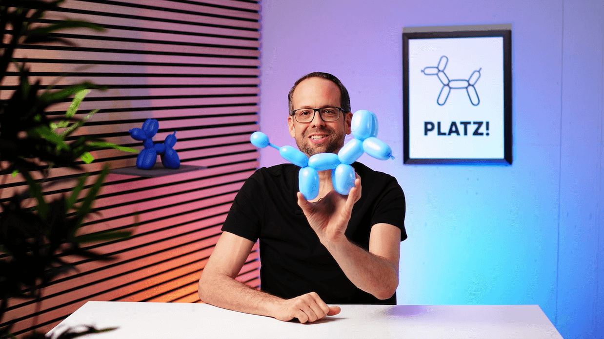 der fertige Ballonhund